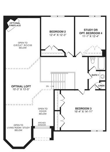 Athen's 2nd Floor floor plan.
